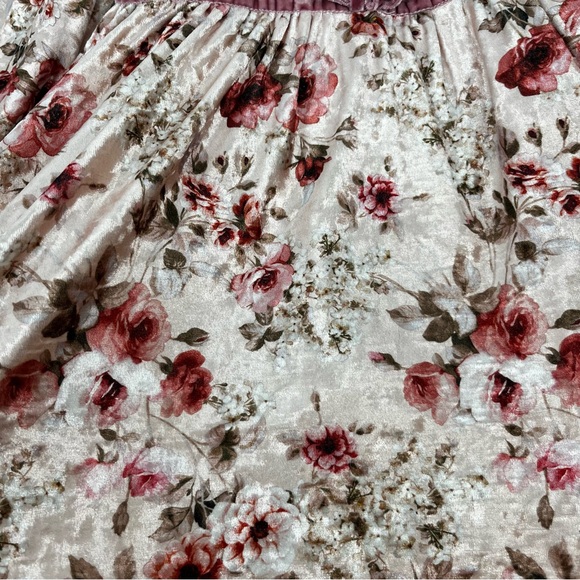 Abel & Lula Girls Floral Velvet Dress, Size 7 - Picture 9 of 9